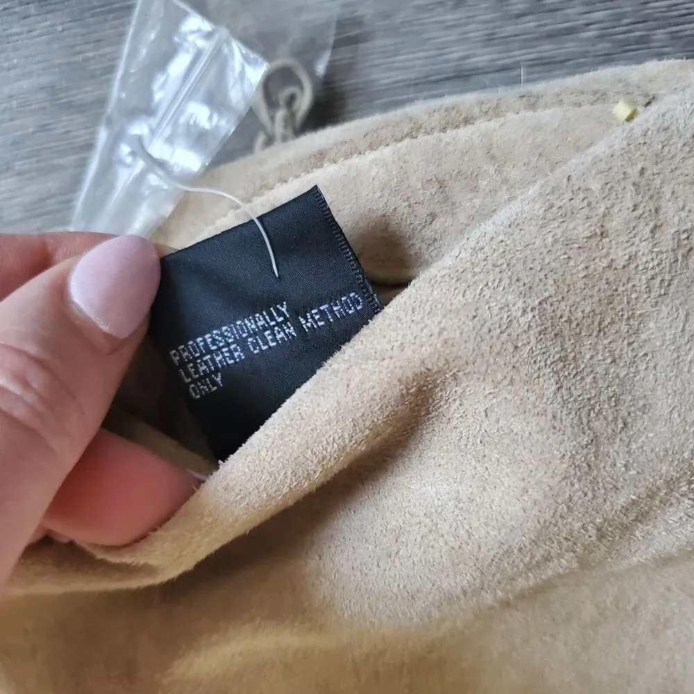 Vintage Penny Lane Coat Women's Large Long Leather Fur Boho Classic 90s Y2K - Picture 15 of 16